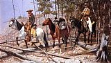 Frederic Remington Famous Paintings - Prospecting for Cattle Range